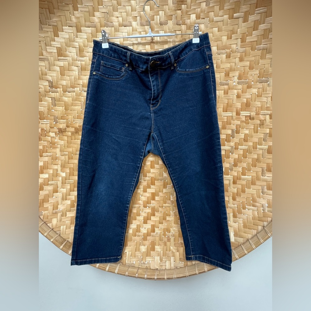 Philosophy Blue Relaxed Cropped Jeans with Straight Leg